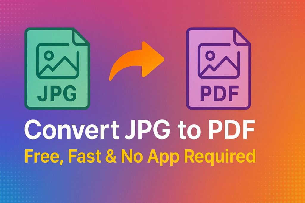Convert JPG to PDF Online