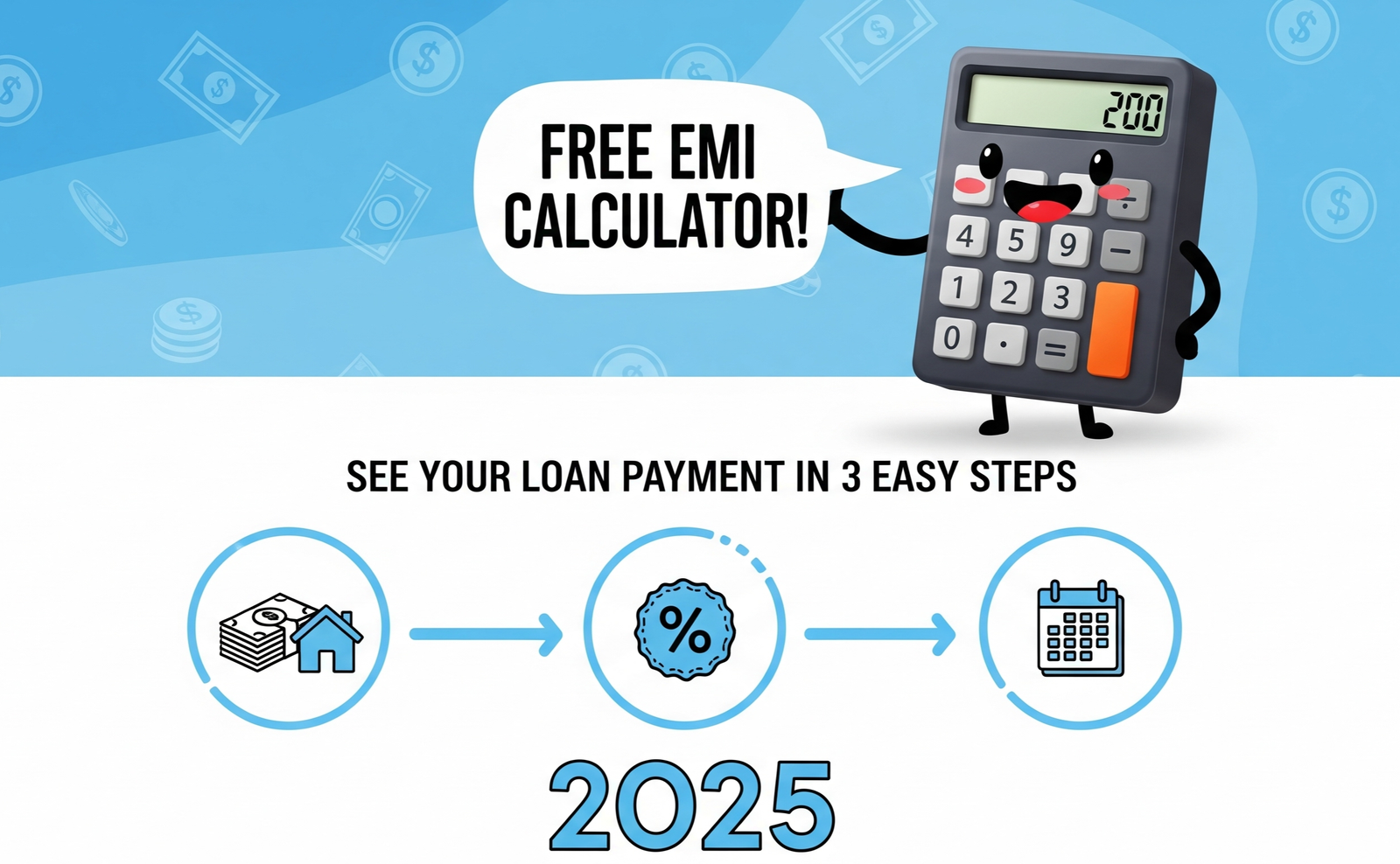 Free EMI Calculator: See Your Loan Payment in 3 Easy Steps (2025)