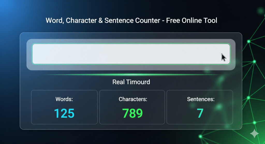 Word Character And Sentence Counter - Free Online Tool