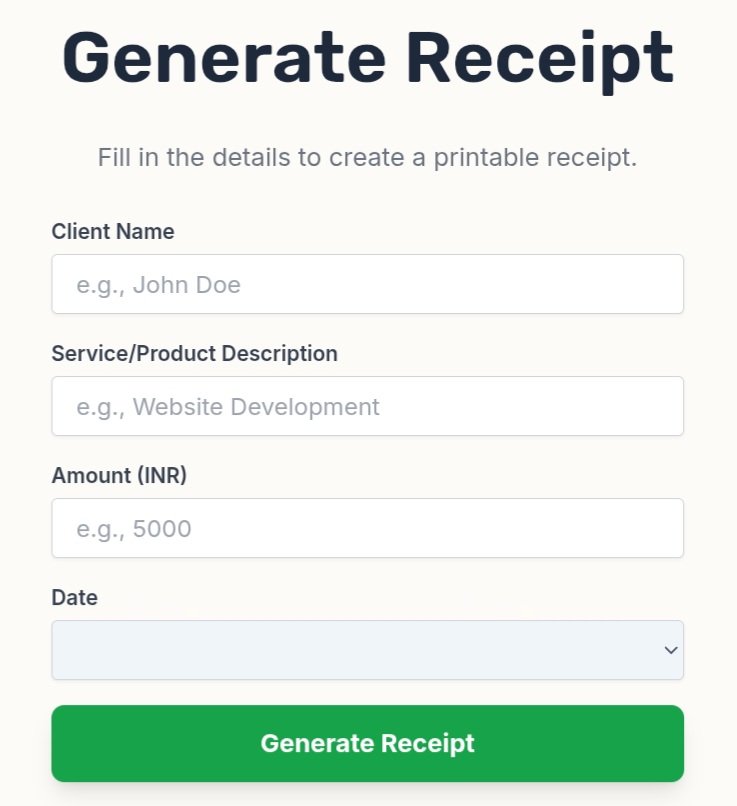 Fee Receipt Generator