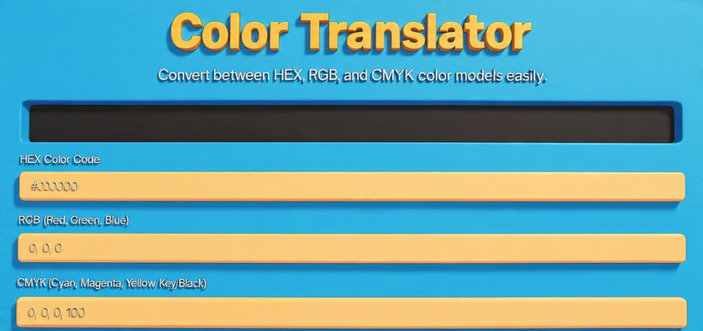 How to use Hex RGB CMYK Color Translator