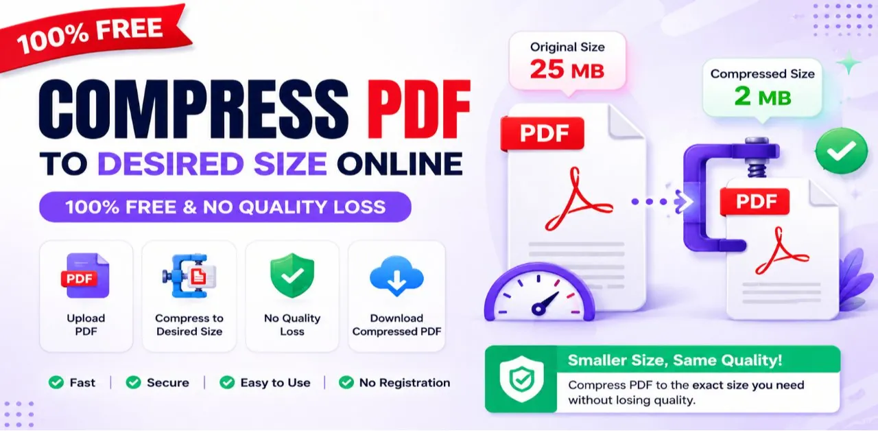 How to Compress PDF to Desired Size - Free PDF Size Reducer